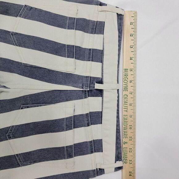 Vince Camuto Jeans Womens 2 Striped Navy White Five Pocket Skinny Retro Preppy - Picture 8 of 16